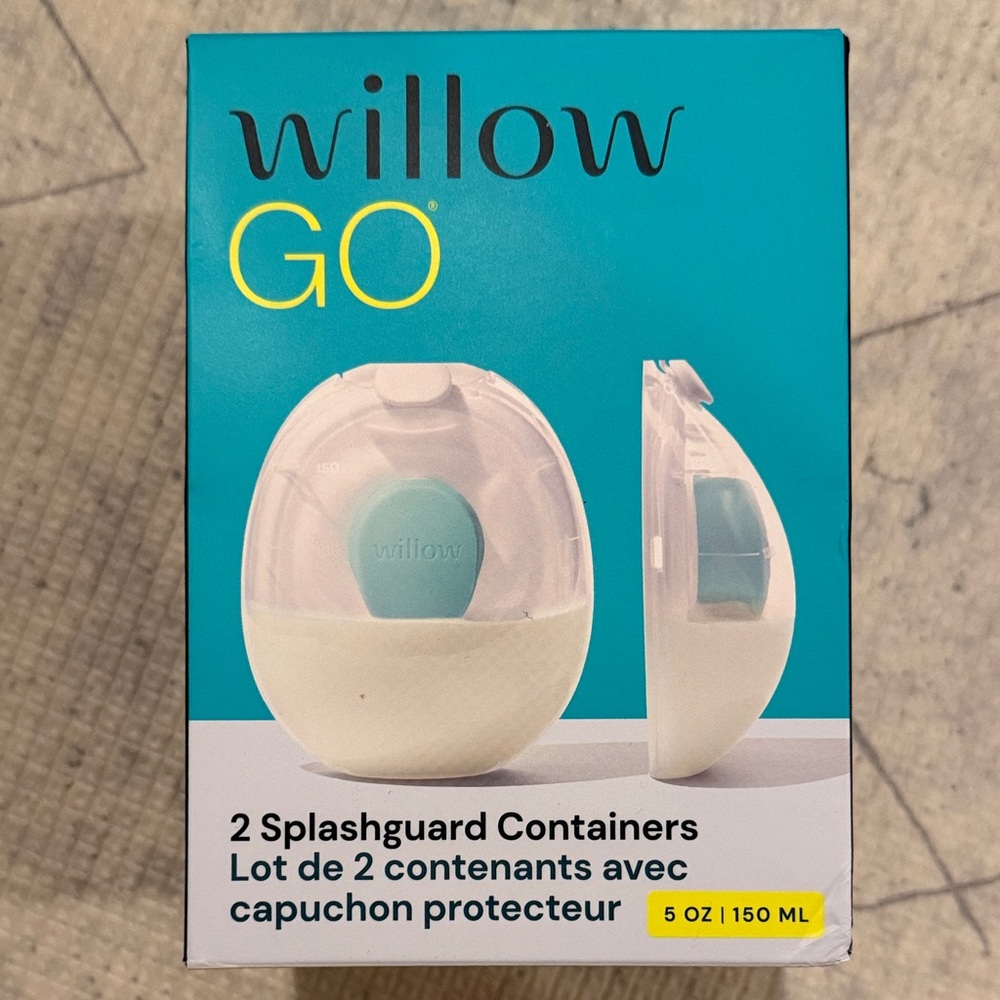 Willow GO Teal and Cream Splashguard Containers